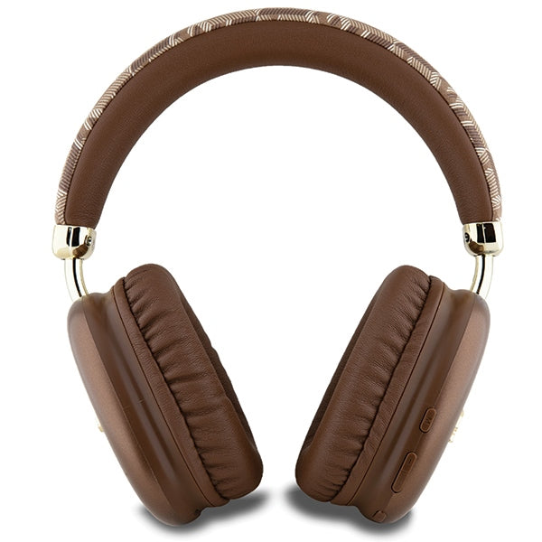 Guess Bluetooth on-ear headphones brown Gcube Metallic Script Logo