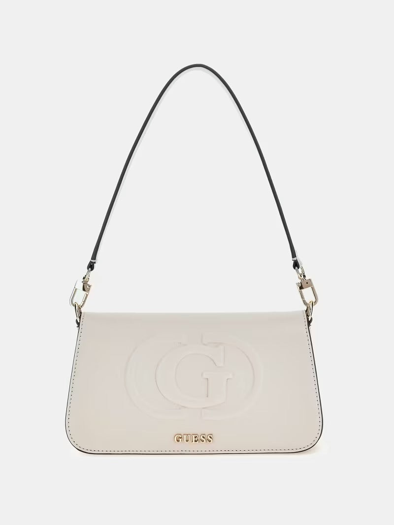 Guess Schultertasche Eco Mietta Weiß