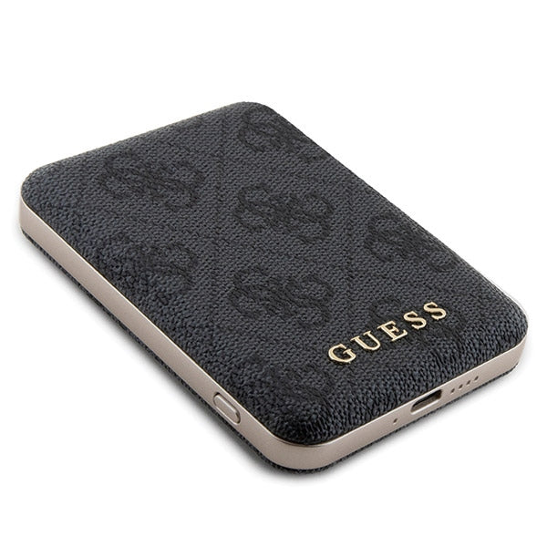 Guess Set iPhone15 Pro Hülle + Powerbank 5000mAh MagSafe black 4G