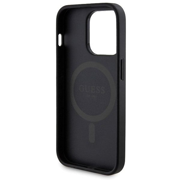 Guess Set iPhone15 Pro Hülle + Powerbank 5000mAh MagSafe black 4G