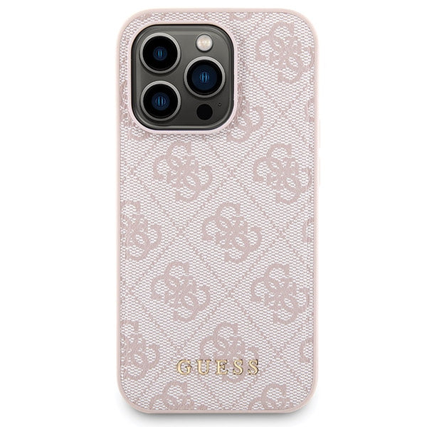 Guess Set iPhone15 Pro Hülle + Powerbank 5000mAh MagSafe pink 4G