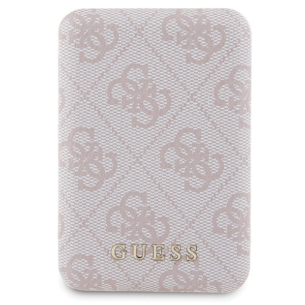 Guess Set iPhone15 Pro Hülle + Powerbank 5000mAh MagSafe pink 4G
