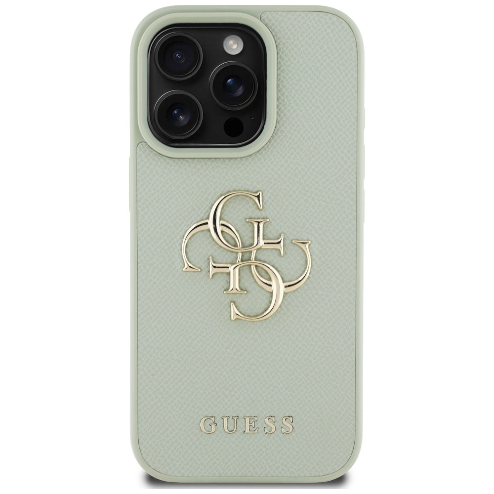 Guess Grained Big 4G Logo Small Classic Logo iPhone 16 Pro Max green