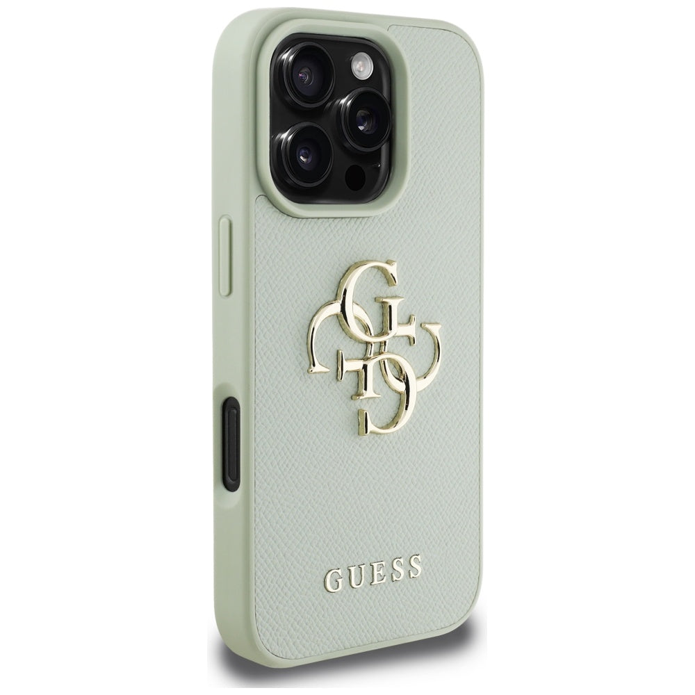 Guess Grained Big 4G Logo Small Classic Logo iPhone 16 Pro Max green