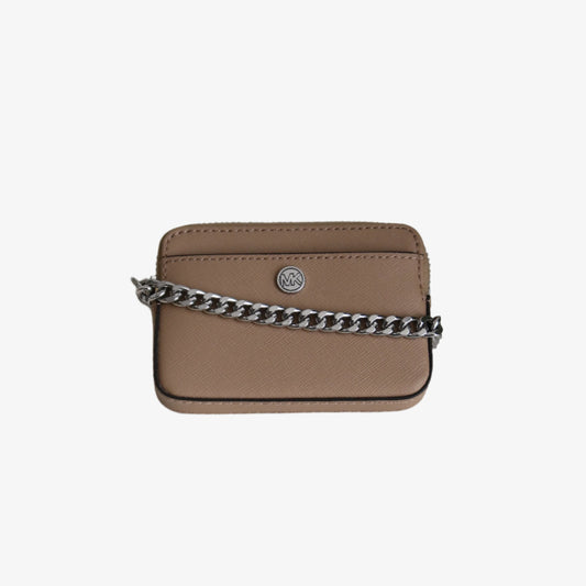 Michael Kors Geldbörse Camel Silber Saffiano Leder